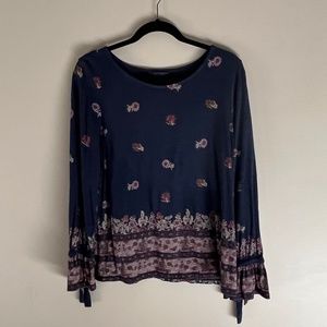 Lucky Brand Blue Print Top